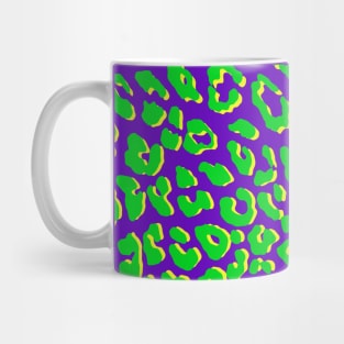 Leopard Print Green Purple Yellow Mug